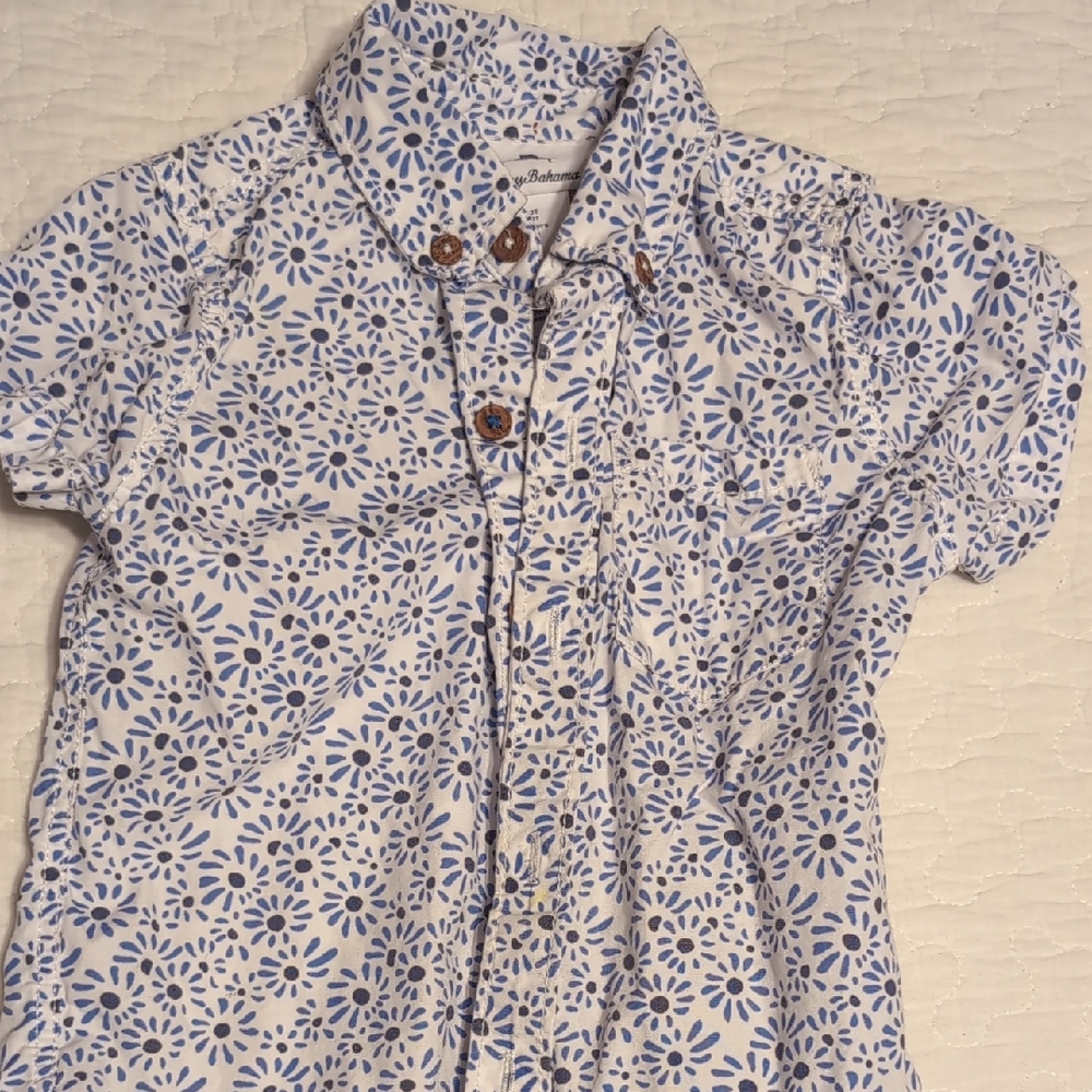 Tommy Bahama 3T Blue Floral Button Down Shirt